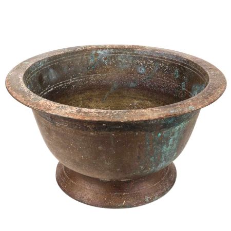 Old Brass Flower Pot For Outdoor And Indoor Decoration